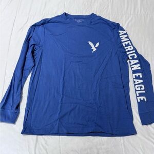 American Eagle Outfitters Long Sleeve Blue Tee